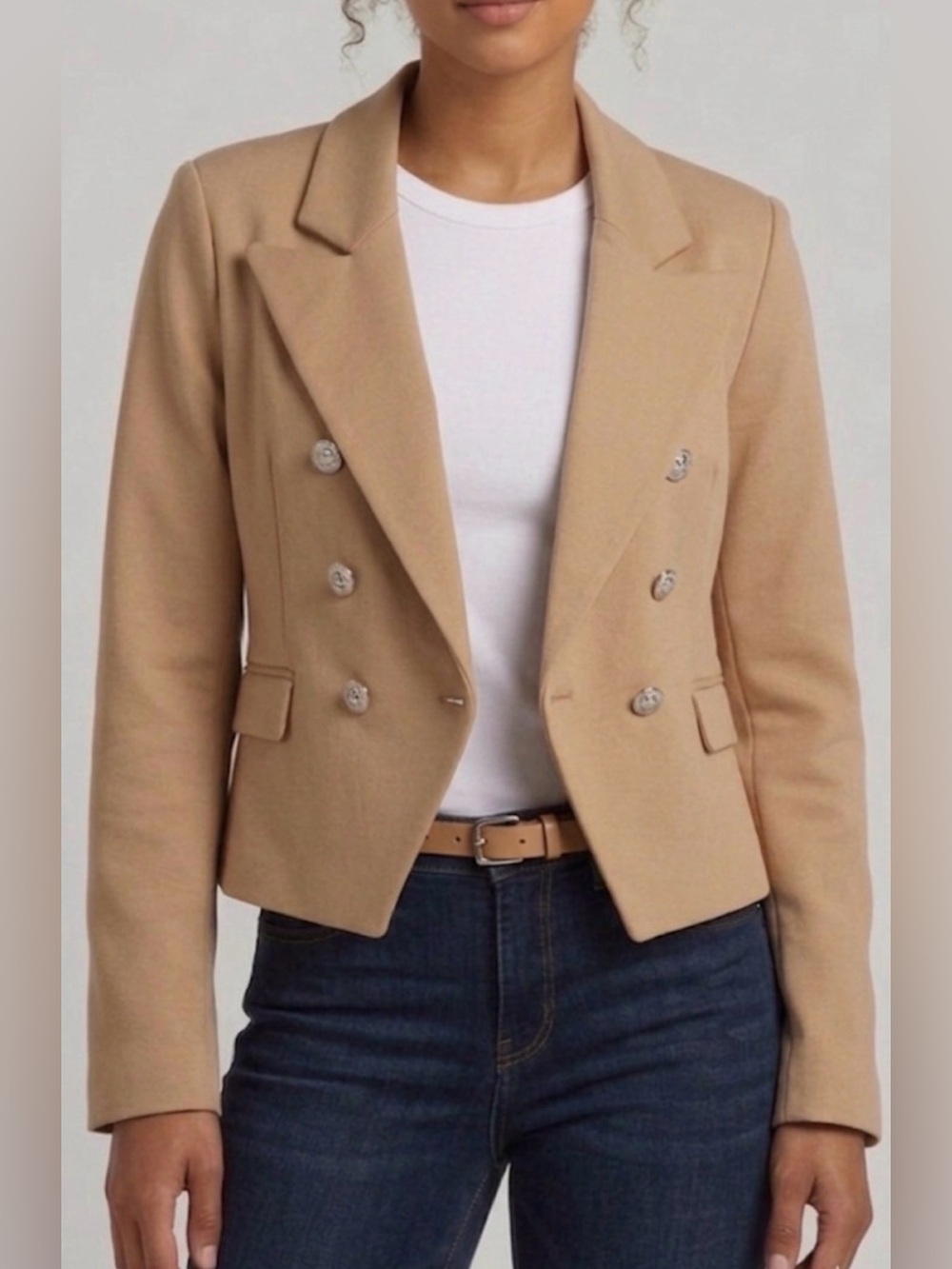 HYFVE 100% Polyester Tan Blazer, Size S